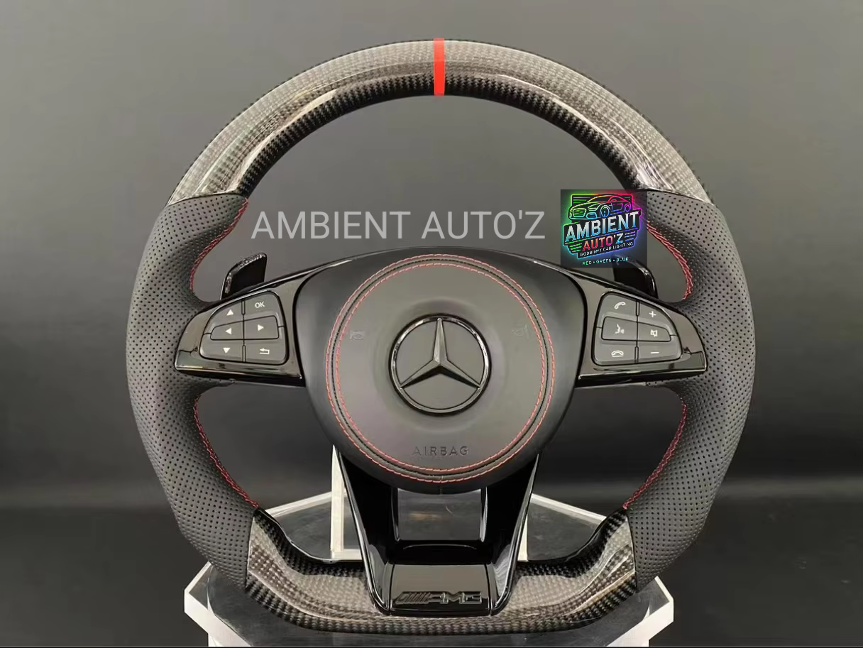 Mercedes AMG Steering Wheel Carbon Fibre & Leather (COMPLETE SET) - ALL MODELS