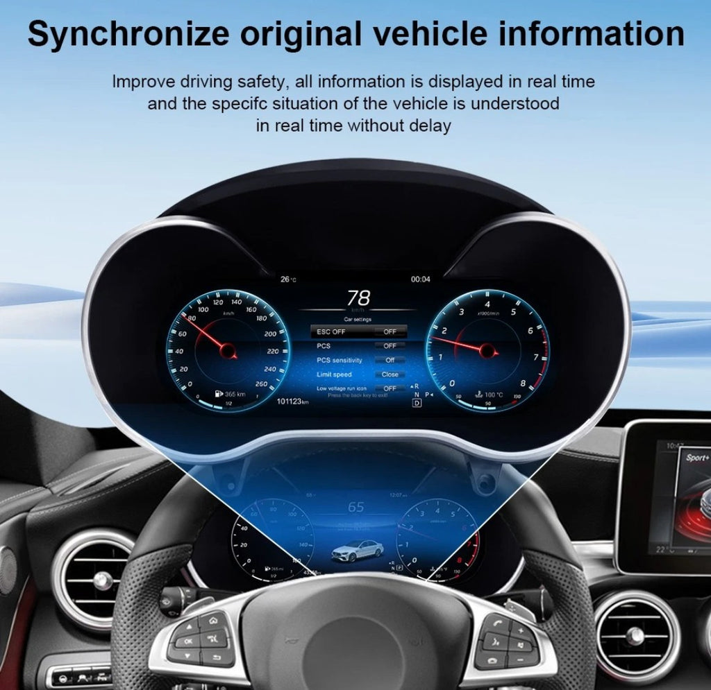 Mercedes-Benz C-Class Digital LCD Instrument Cluster