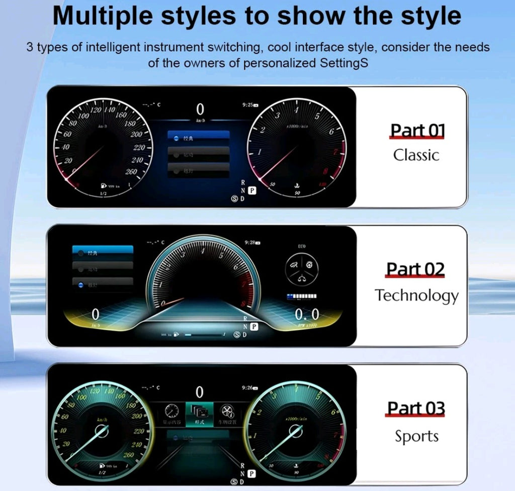 Mercedes-Benz C-Class Digital LCD Instrument Cluster