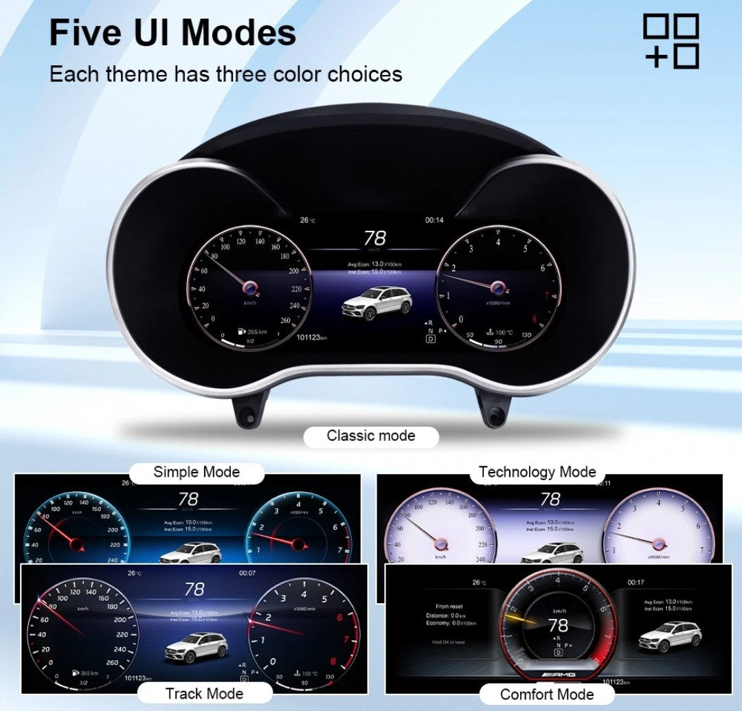 Mercedes-Benz C-Class Digital LCD Instrument Cluster