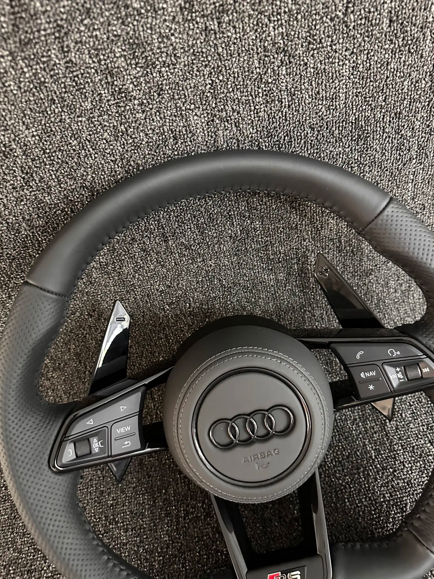 Audi S RS Flat Bottom Steering Wheel – Leather