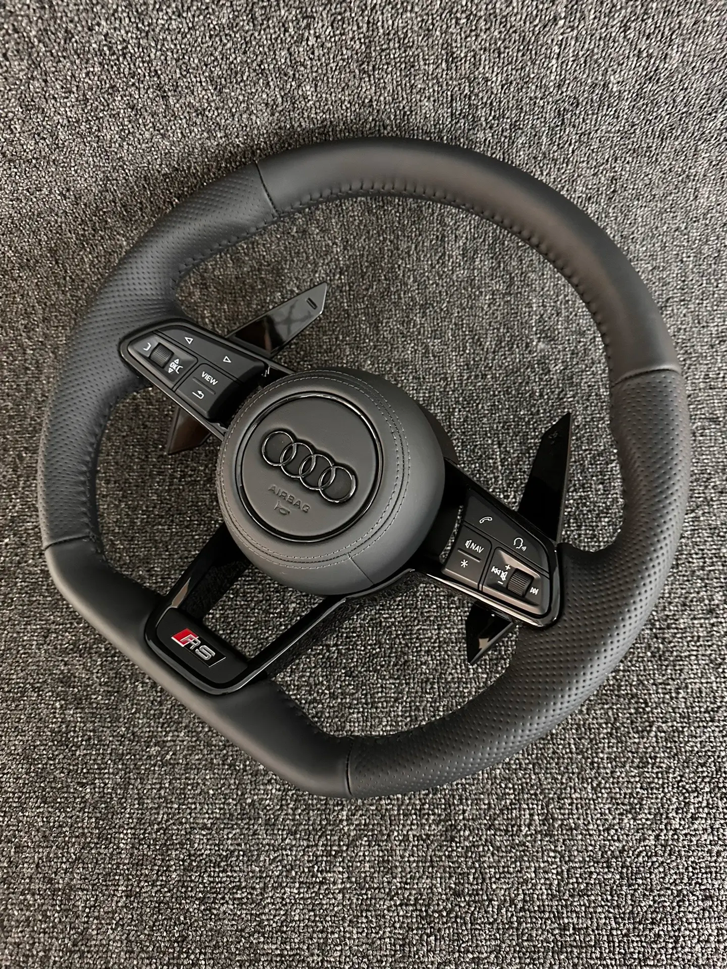 Audi S RS Flat Bottom Steering Wheel – Leather