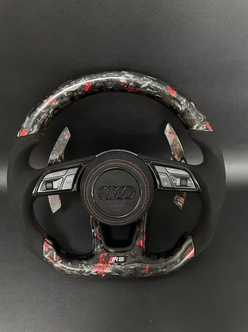 Audi S RS Steering Wheel – Forged Carbon & Perforated Leather