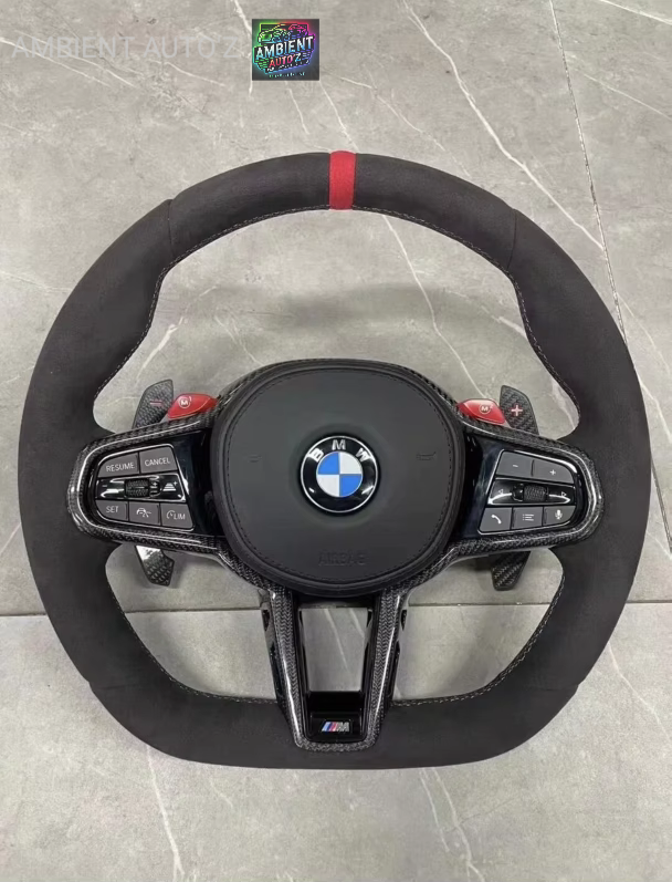 BMW G Series Flat Bottom Steering Wheel - Alcantara