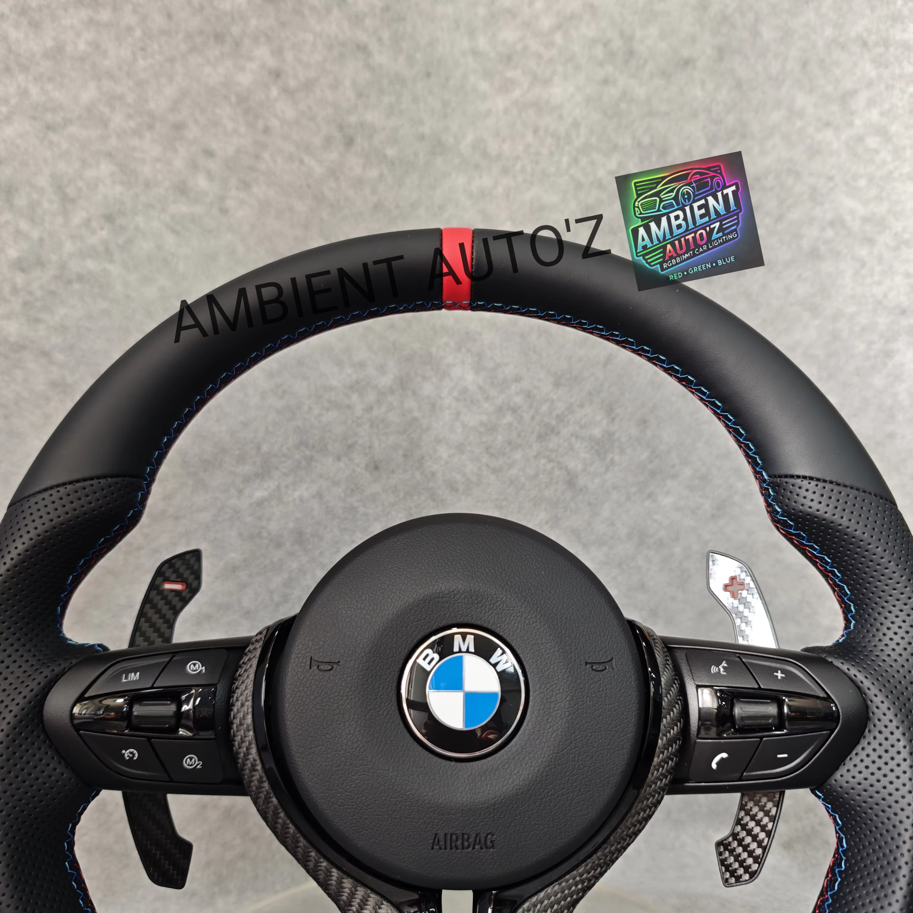 BMW F Gen Steering Wheel Flat Bottom - Perforated Leather