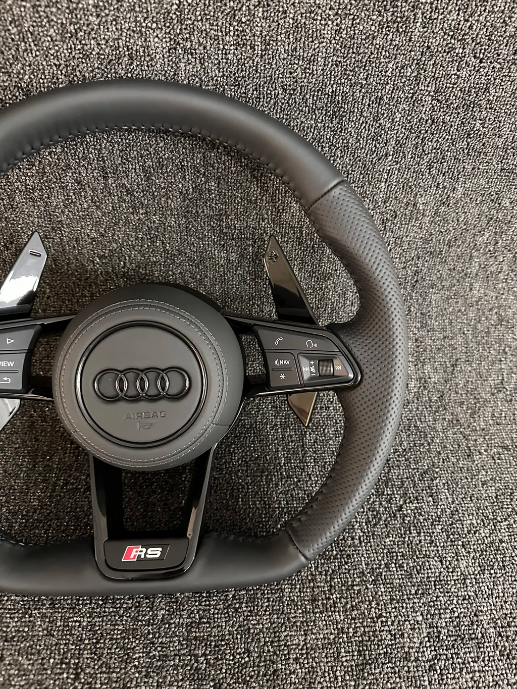Audi S RS Flat Bottom Steering Wheel – Leather