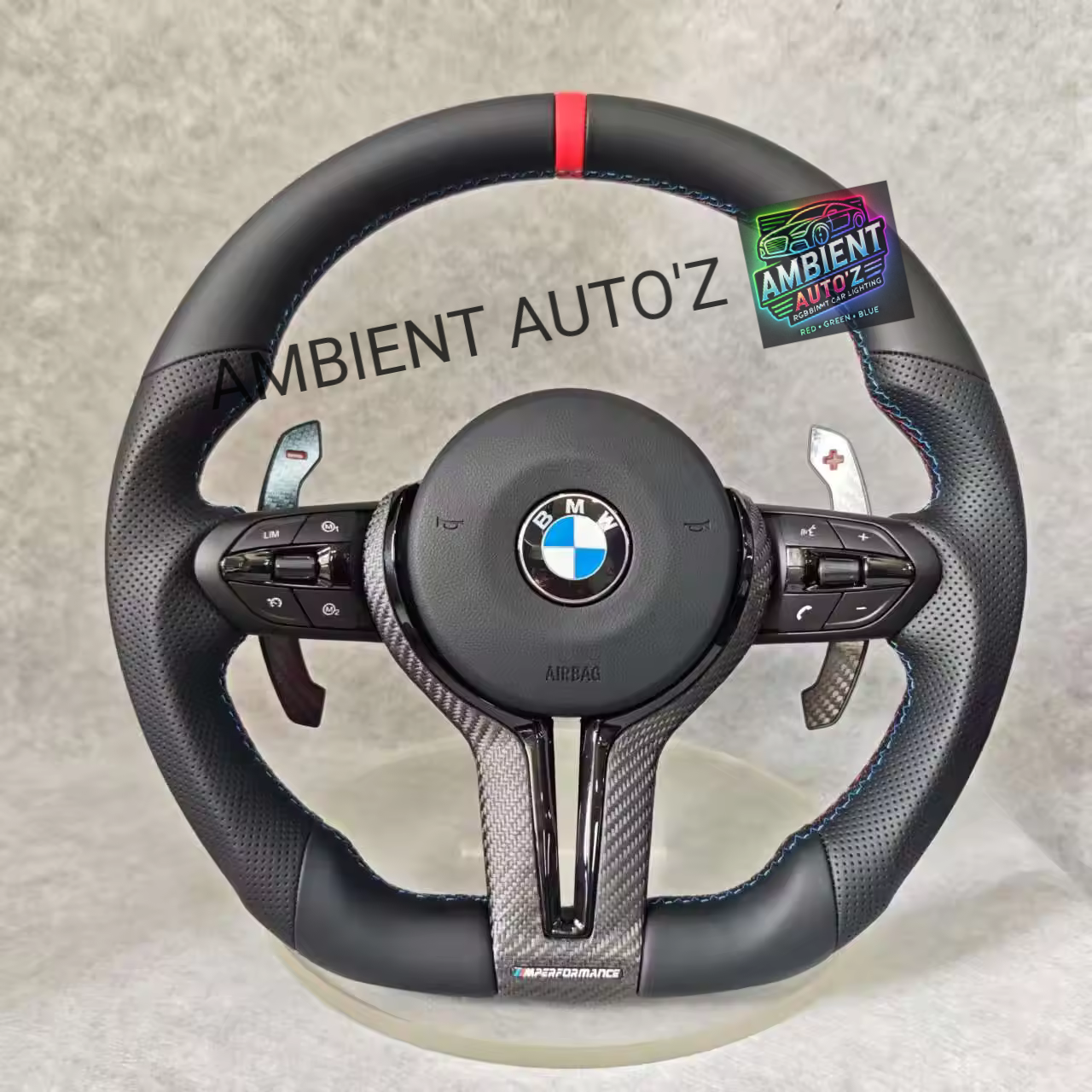 BMW F Gen Steering Wheel Flat Bottom - Perforated Leather