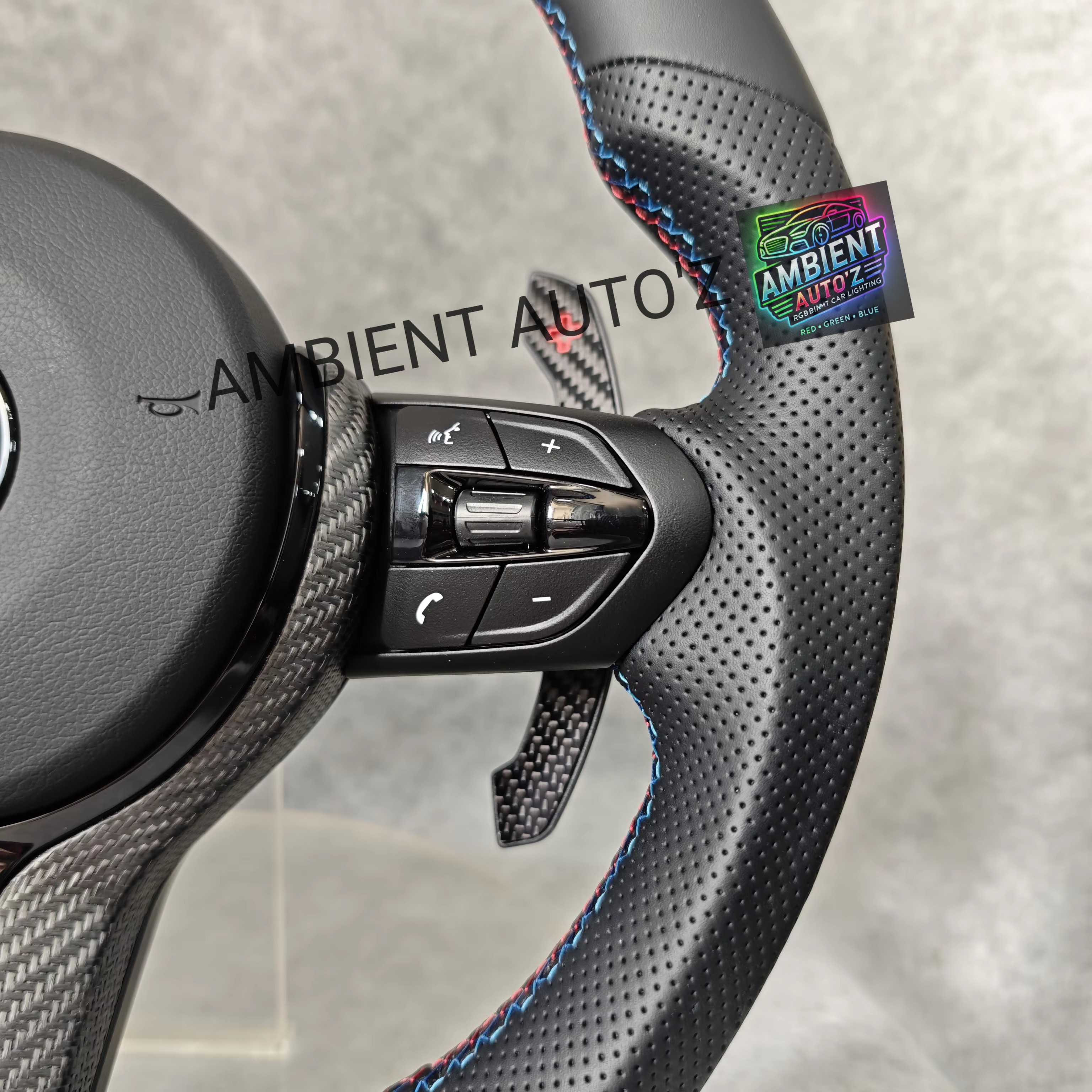 BMW F Series Steering Wheel Flat Bottom - Perforated Leather