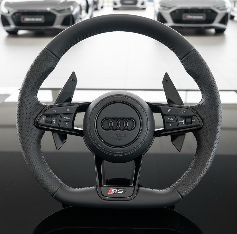 Audi S RS Flat Bottom Steering Wheel – Leather