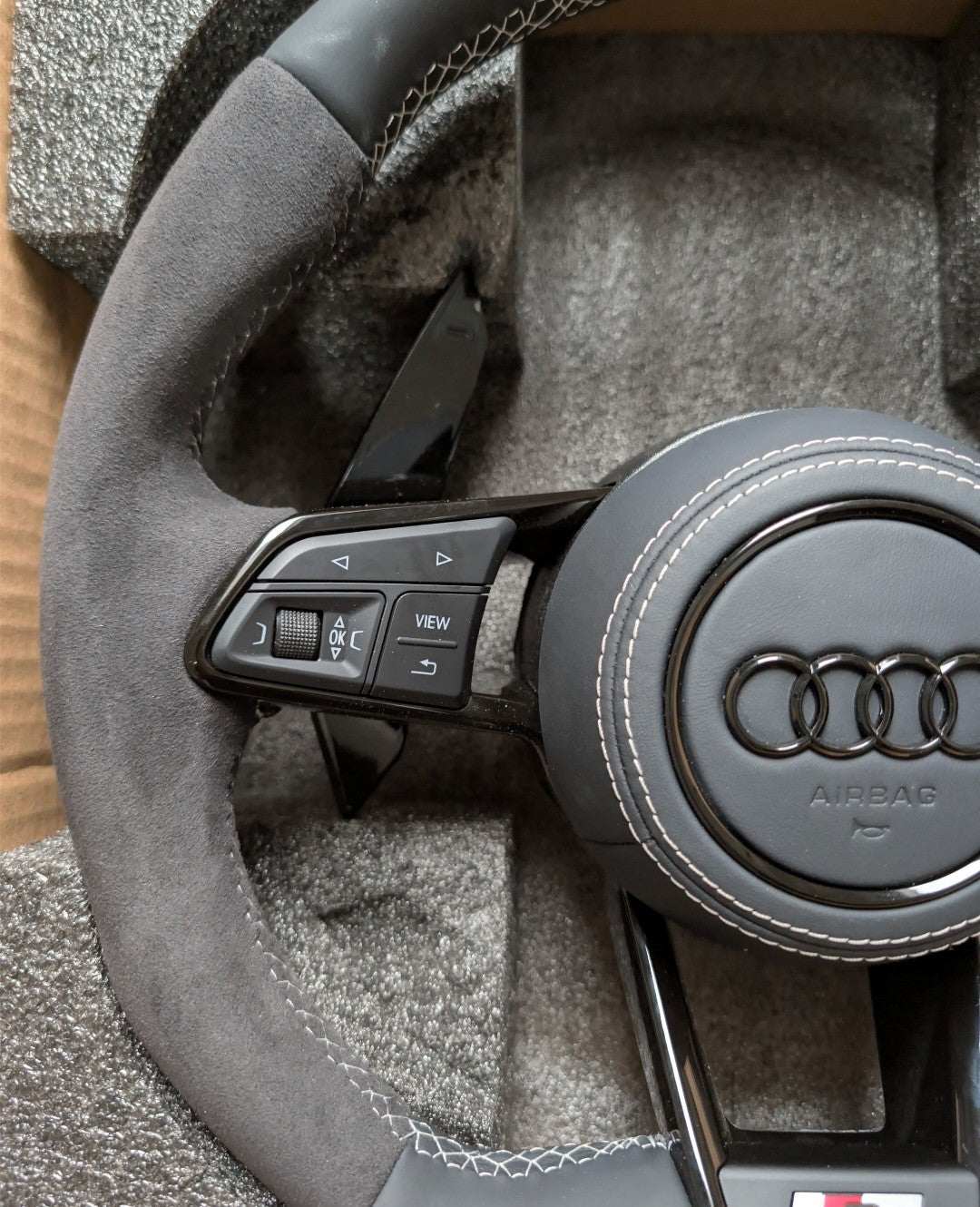Audi S RS Flat Bottom Steering Wheel – Leather & Alcantara
