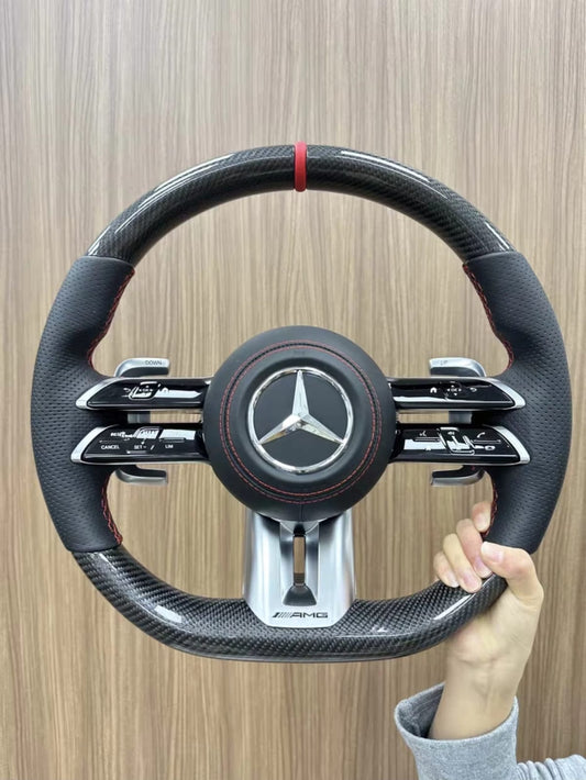 Mercedes AMG Steering Wheel Carbon Fibre & Leather (COMPLETE SET) - ALL MODELS