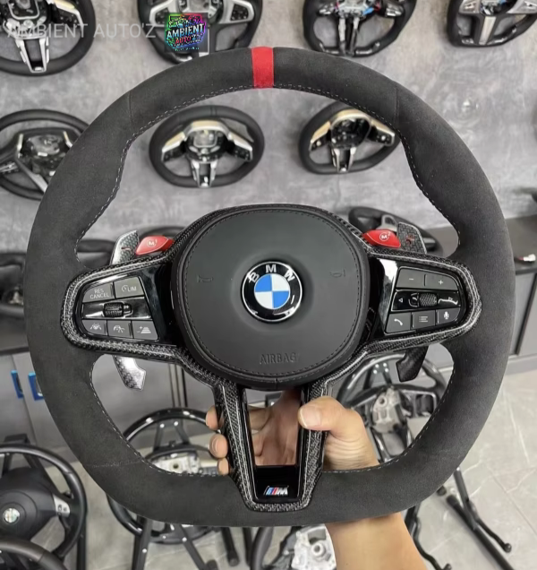 BMW G Series Flat Bottom Steering Wheel - Alcantara