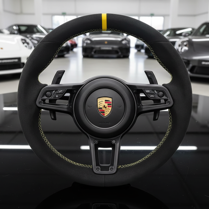 Porsche GT Alcantara Steering Wheel 911 997 991 992 Cayman 718 Boxster Panamera Cayenne Macan