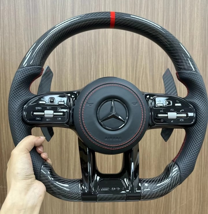 Mercedes AMG Steering Wheel - Carbon Fibre & Leather