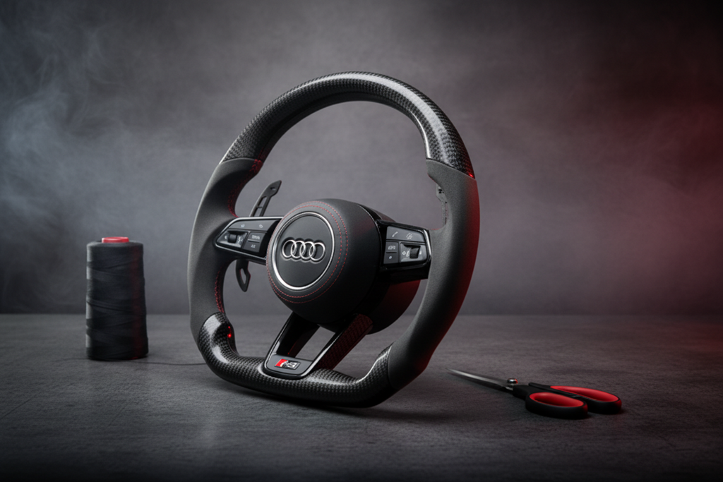 Audi S RS Steering Wheel – Carbon Fibre & Alcantara